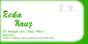 reka mauz business card